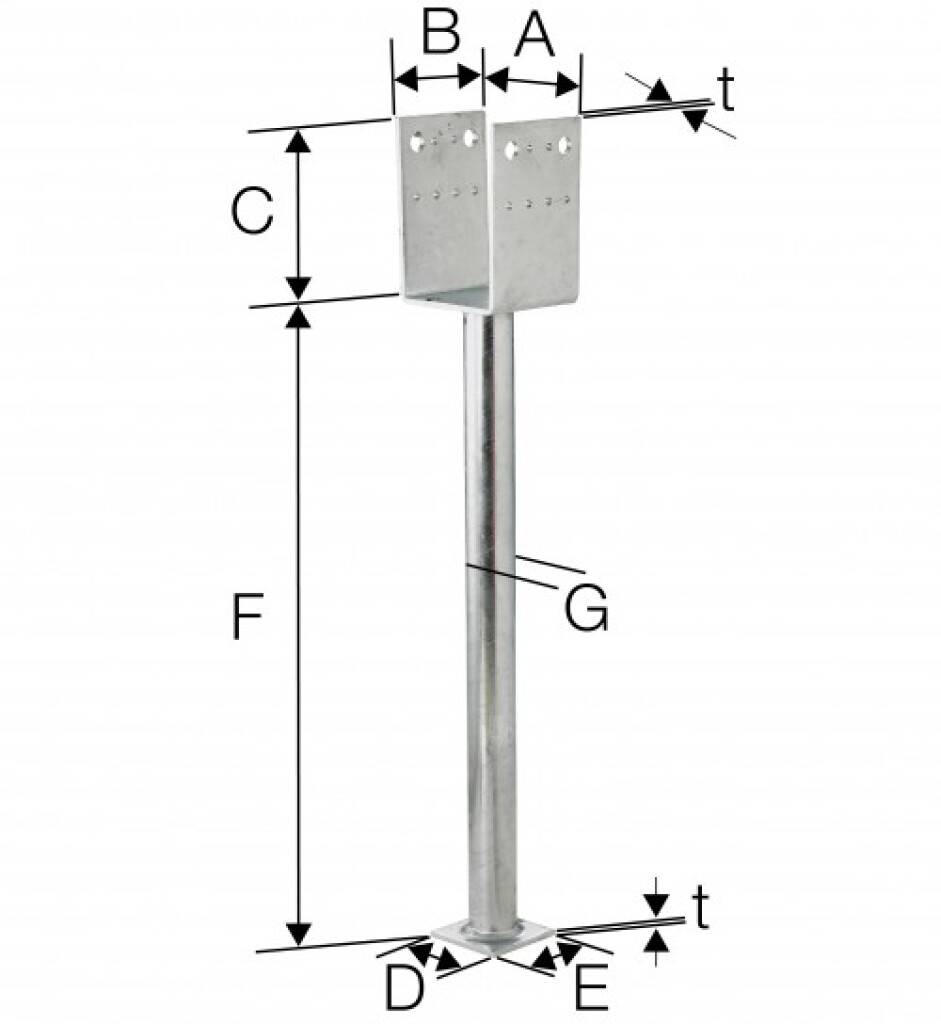 Columns shoe L 100 x 70